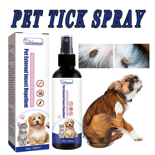 Pet Dog Cat Anti Flea Drops 100ml Insectcide Flea Lice Remover Spray Insect Repellent Soothing Home and Cats Dogs Prevent Ticks