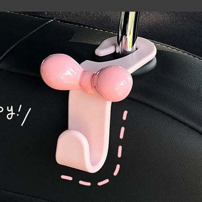 Exquisite Bowknot Car Seat Back Hook Multi-functional Sundries Back Storage Hook Durable Seat Back Hanger