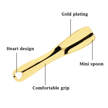 Metal Makeup Spatula Zinc Alloy Curved Scoop Facial Mask Eye Cream Mixing Brush Mini Spoon Stick Skincare Cosmetic Beauty Tool