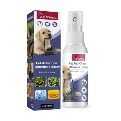 Bitter Taste Pet Anti-Chew Spray 50ML Strong Deterrent Spray to Prevent Chewing Furniture Legs Scratching Sofas Effective Dog
