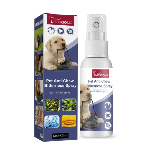 Bitter Taste Pet Anti-Chew Spray 50ML Strong Deterrent Spray to Prevent Chewing Furniture Legs Scratching Sofas Effective Dog