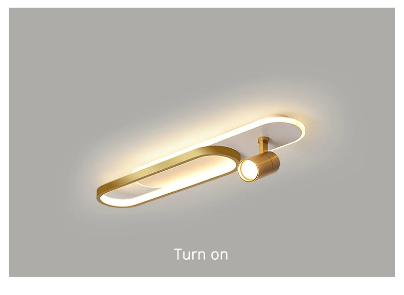 LED Ceiling Lights With Spotlights Minimalist Track Lights for Bedroom Lobby Dining Room Hall Corridor Long Strip Ceiling Lamps