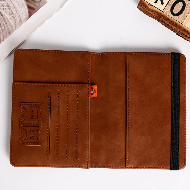 Men PU Leather Wallet Travel Passport Purse Card Male Travel Accessories Hand Carry Passport Business Cards Holder Wallet