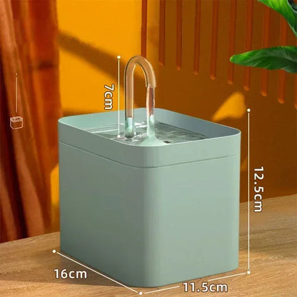 1.5L Ultra-Quiet Cat Water Fountain Filter Smart Automatic Pet Dog Water Dispenser&Burnout Prevention Pump Recirculate Filtrin