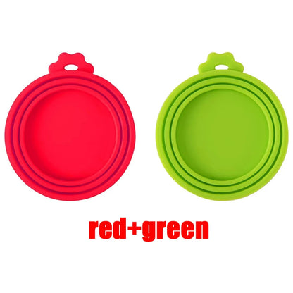 Reusable Pet Food Can Cover and Spoon Portable Dogs Cat Storage Tin Cap Lid Seal Cover Health Pet Supplies Pet Silicone Lids Can