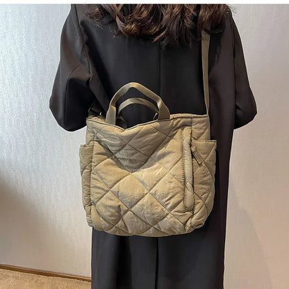 Large capacity Tote Bags for Women Shoulder Side Bag Fashion Space cotton Shopper Shopping Bags cute Ladies Totes 2022 Winter