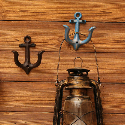 Cast Iron Nautical Anchor Wall Hooks Coastal Theme Decorative Hooks Towel Hanger Jacket Holder Unique Key Hooks Backpack Racks