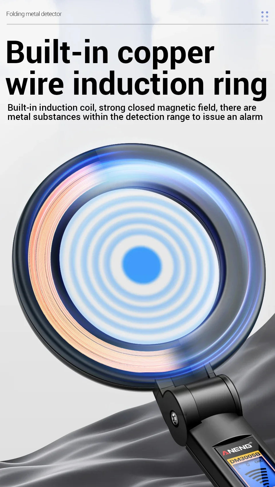 Metal Detectors ANENG DM3005B Handheld Portable High Sensitivity Metal Detector Underground Underwater Metal Finder Test Tools