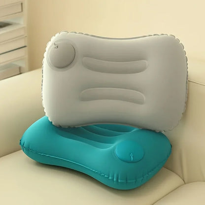 1PC Portable Inflatable Travel Neck Pillow, Waist Pillow, Foldable Travel Essentials, Providing Lumbar and Neck Support