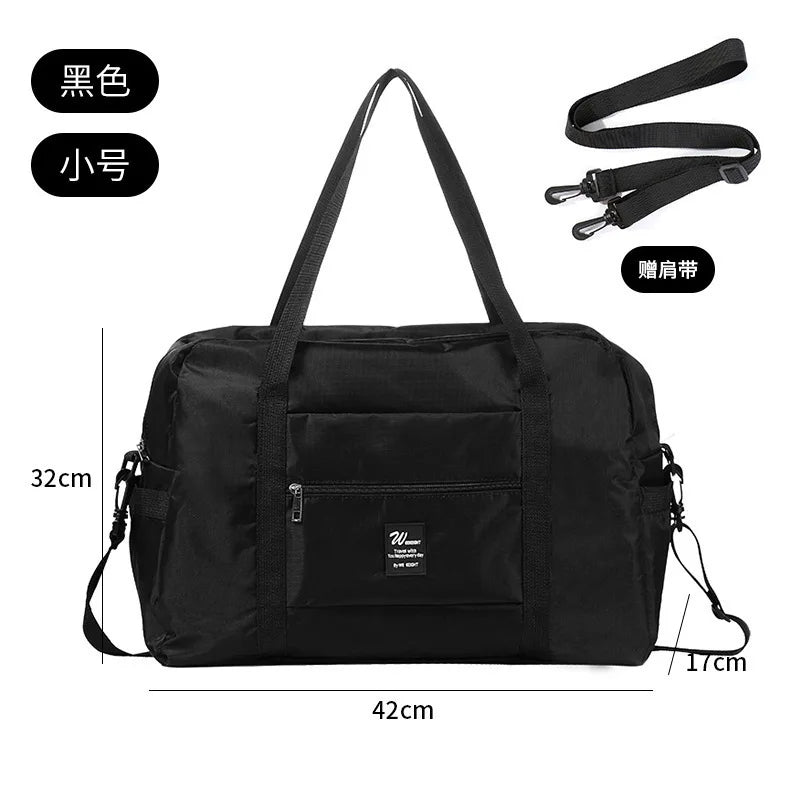2025 Newest Moving Luggage Bag Hand-held Drawbar Travel Bag Women's Business Foldable Travel Clothing Storage Bag