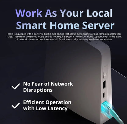 SONOFF IHost Smart Home Hub Wi-Fi Wireless Gateway Zigbee Matter Protocol Smart Scene Home Security Sensor Smart Home System