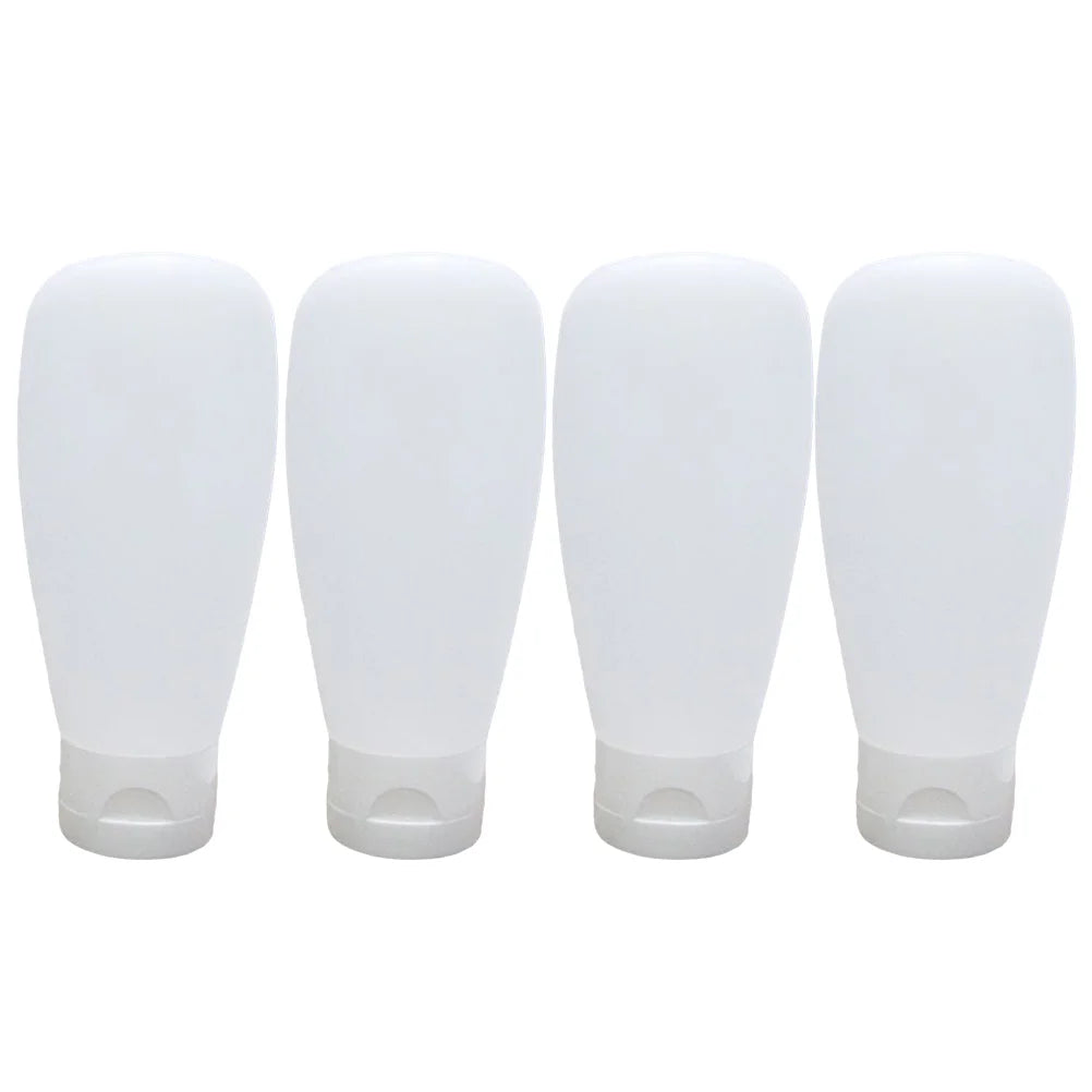 4Pcs 100ml Portable Leak Proof Storage Bottles Set Refillable Travel Makeup Dispensers Eco Friendly Mini Sanitizing Gel