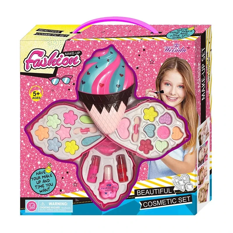 Girl Ice Cream Cosmetics Princess Cosmetics Box Ice Cream Box Lipstick Children's Toys Children's Games Baby Cosmetics Set