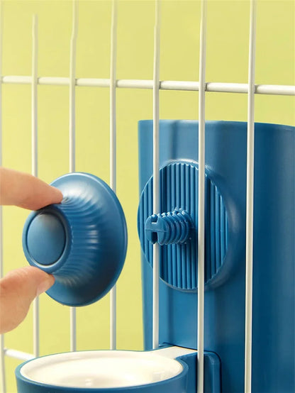 Water Dispenser Pet Automatic Pet Feeder Hanging Bowl Water Bottle Food Container Dispenser for Puppy Cats Rabbit Guinea Pig