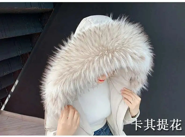 Detachable Faux Fur Collar Extra Large Warm Fake Fur Scarf Wrap Evening Cape For Winter Womens Coat Faux Fur Hood Ttrim Collar