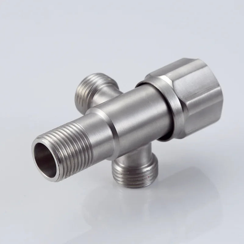 Multifunction Stainless Steel 3Ways Valves G1/2 Bathroom Accessories Water Diverter Wall Mounted Valve Bathroom Accessories