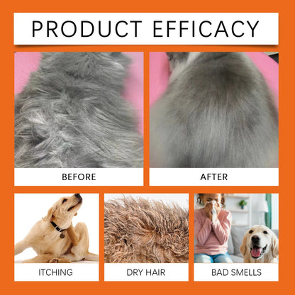 Natural Pet Shampoo for Dogs & Cats, Coconut Oil Derivative Formula, Removes Odor & Tangles, Flea & Insect Repellent,
