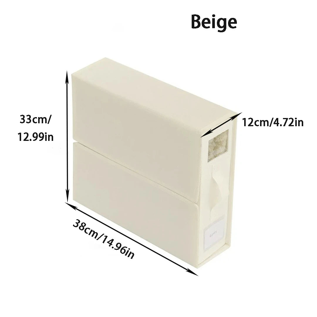 Bed Sheets Set Organizers Storage Linen Fabric Closet Organizers with Window Folding Bedding Storage Box for Pillow Organizer