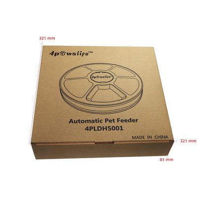 24 Hours Pet Automatic Feeder  6 Grids Electric Dry Wet Food Dispenser With Voice Recorder Round Timing Feeder For Cat Dog Pet