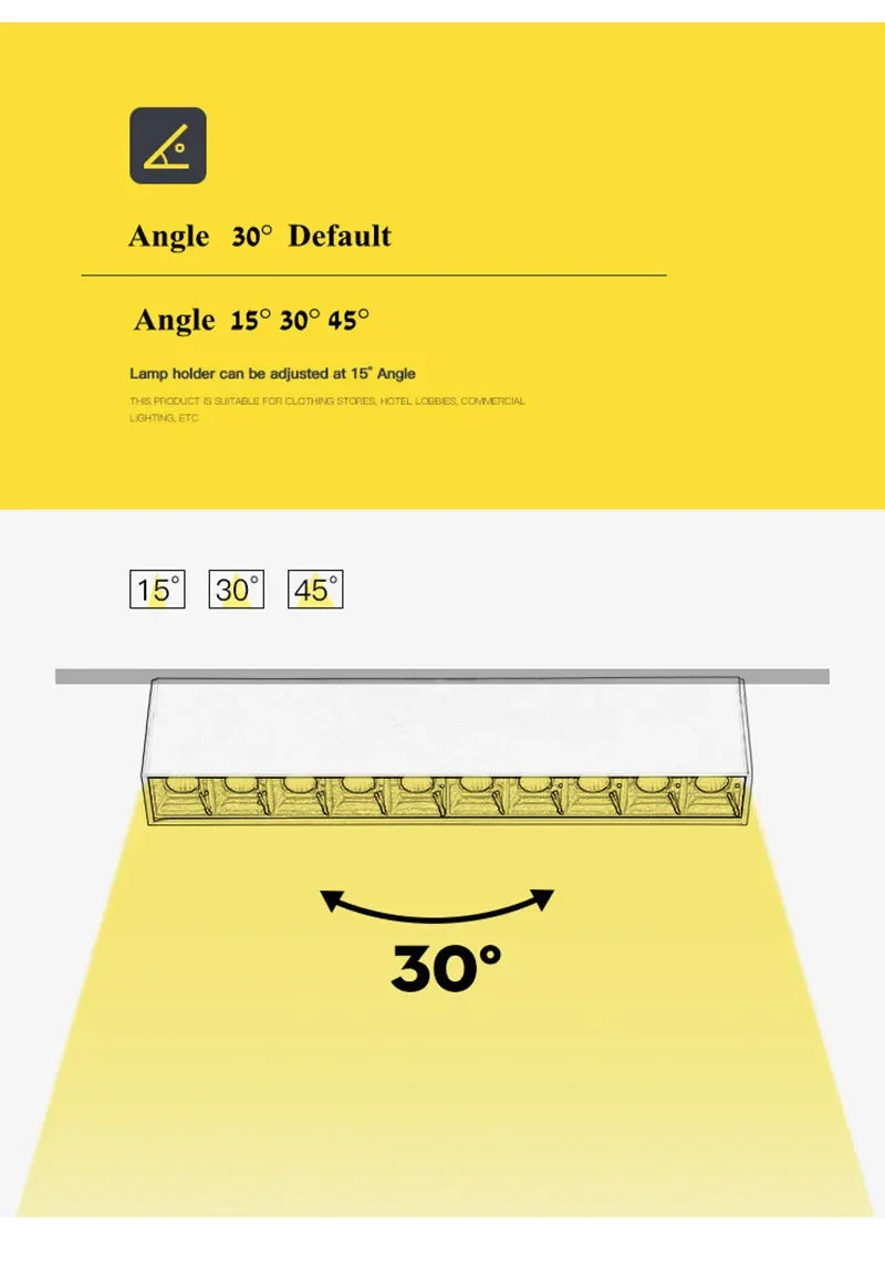 LED Spot Light 10W 20W 30W 40W line light bar creative linear long strip living room corridor light Surface Mount