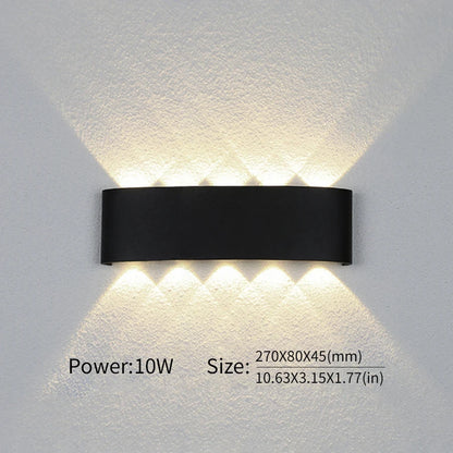 LED Wall Light Outdoor Indoor 2W 4W 6W 8W 10W AC85-265V Up Down White Black Modern Light For Home Garden Bedroom Corridor