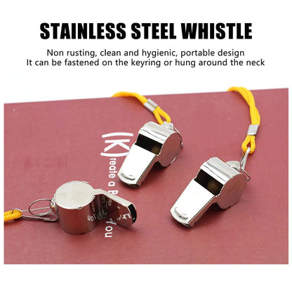 Stainless Steel Sports Whistles Sturdy and Food-grade Material Wide Applications Whistles Suitable for Coaches Polices Officials