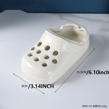 Ceramic Ashtray Ornaments, Crocs Ashtray, Office Home Living Room Decorative Slippers Ashtray