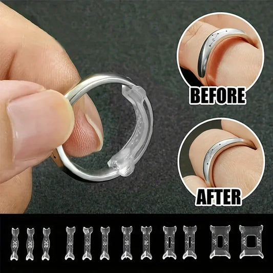 12Pcs/Set Ring Adjustment Pad Ring Size Adjuster Fixed Reduction Pad