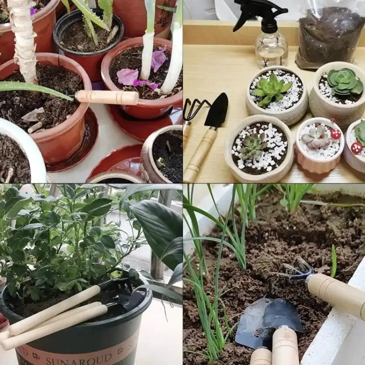 3Pcs/Set Mini Garden Tool Set For Garden Plants Flower Pot Cactus Vegetables Digging Weeding Indoor Small Plants Garden Tools