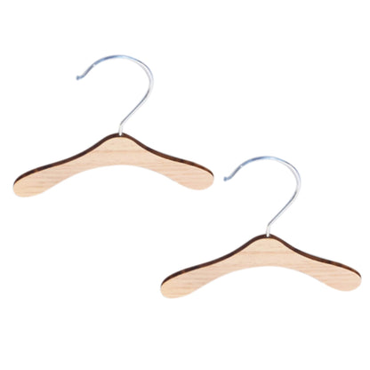 10 Pieces Wooden Pet Apparel Hangers Wooden Portable Clothes Hanger Durable Gift