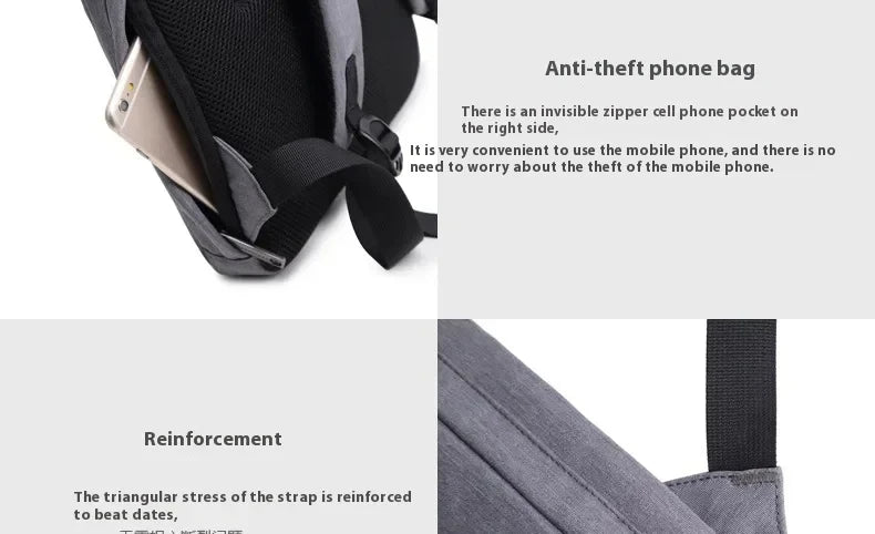 Men's 14/15 Inch Laptop Backpack Slim Casual Computer Backpack Ultra Light Waterproof Bag Suitable for Business