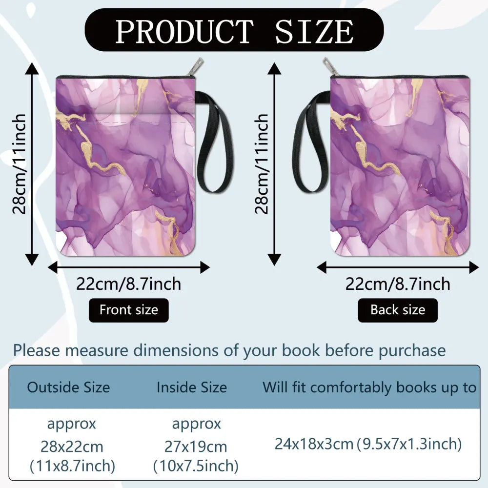 Flower Book Covers Daisy Book Protector Black Vintage Book Sleeve for Paperbacks Washable Fabric Cloth Book Cover with Zipper