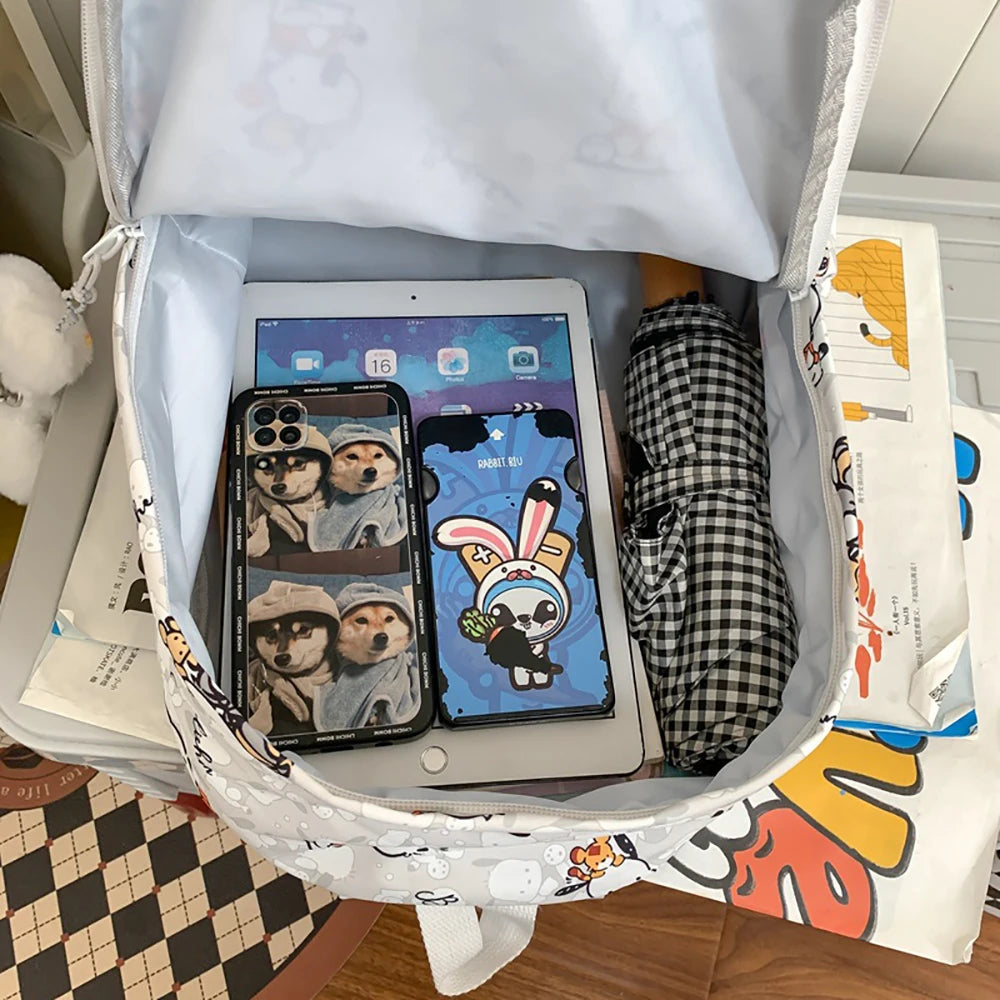 Sanrio Cartoon School Bags Pochacco Schoolbags High School College Students Backpacks with Keychain Student Handbags Pencil Case