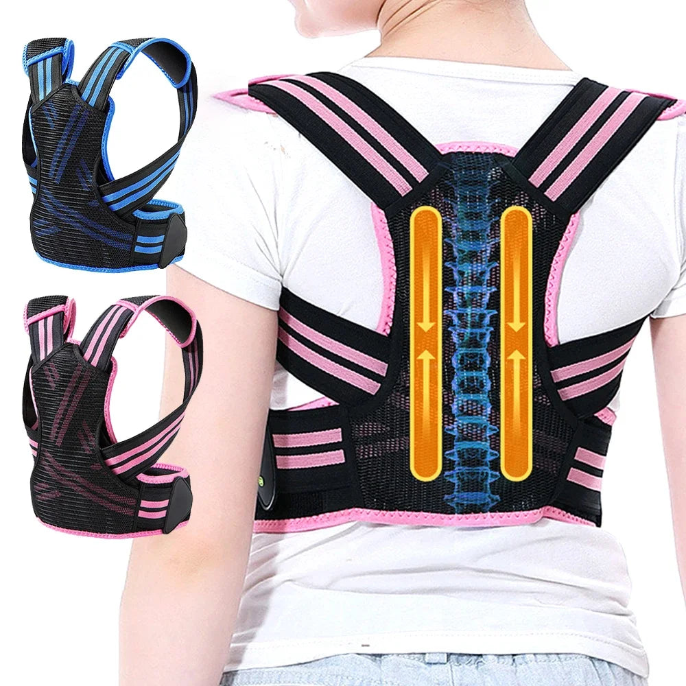 1PCS Posture Corrector for Kids & Teens - Adjustable Back Brace, Humpback Support, Soft Shoulder Pads, Spine Straightener