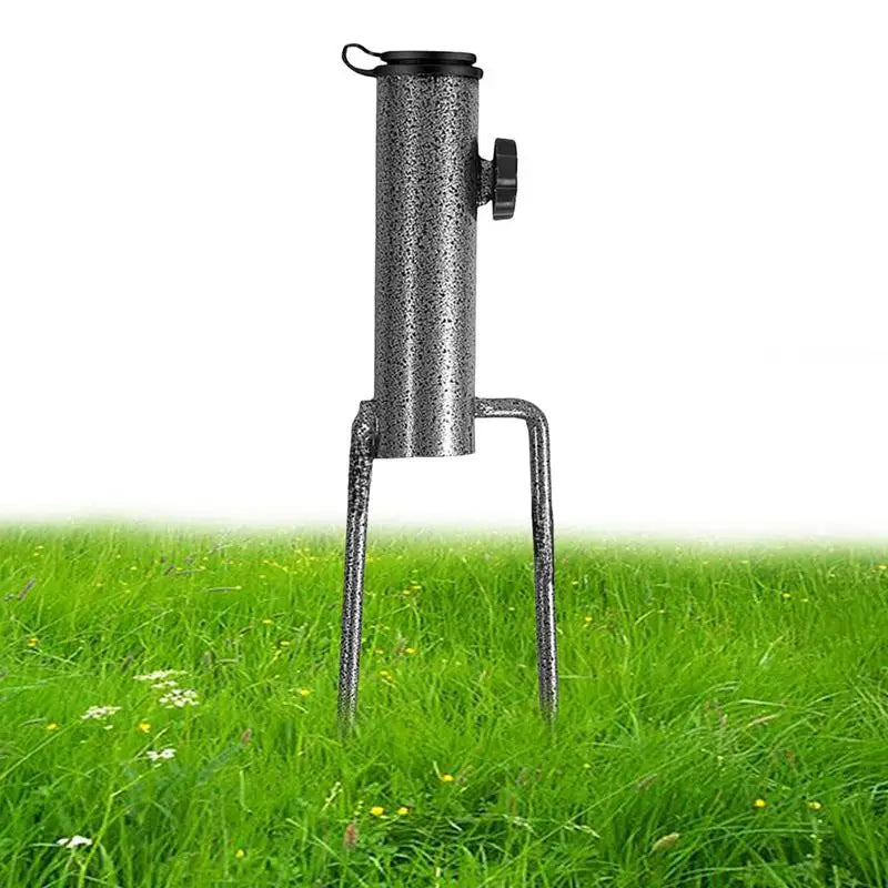 Patio Umbrella Ground Anchor Beach Umbrella Sand Anchor Outdoor Round Umbrella Holder For Sand Adjustable Heavy-Duty Iron