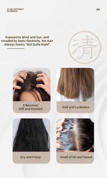 Botanical Shampoo 11 plant extracts nourish hair Elegant Sandalwood Vegan Zen Soft Silky Amino Acids Soft Mild Non-irritating