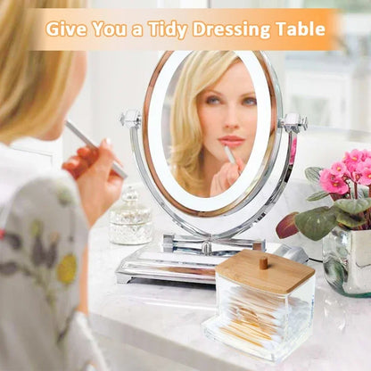 Cotton Swab Storage Box Toothpick Storage Box Makeup Pen Storage Organizers Transparent Dustproof Box Home Organization