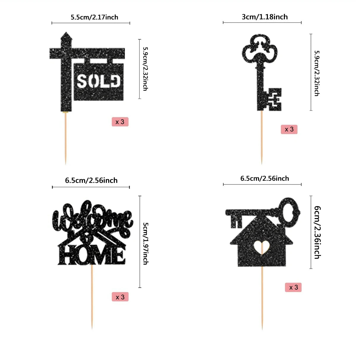 1 set Home Sweet Home cake decoration, housewarming party welcome home cake topper