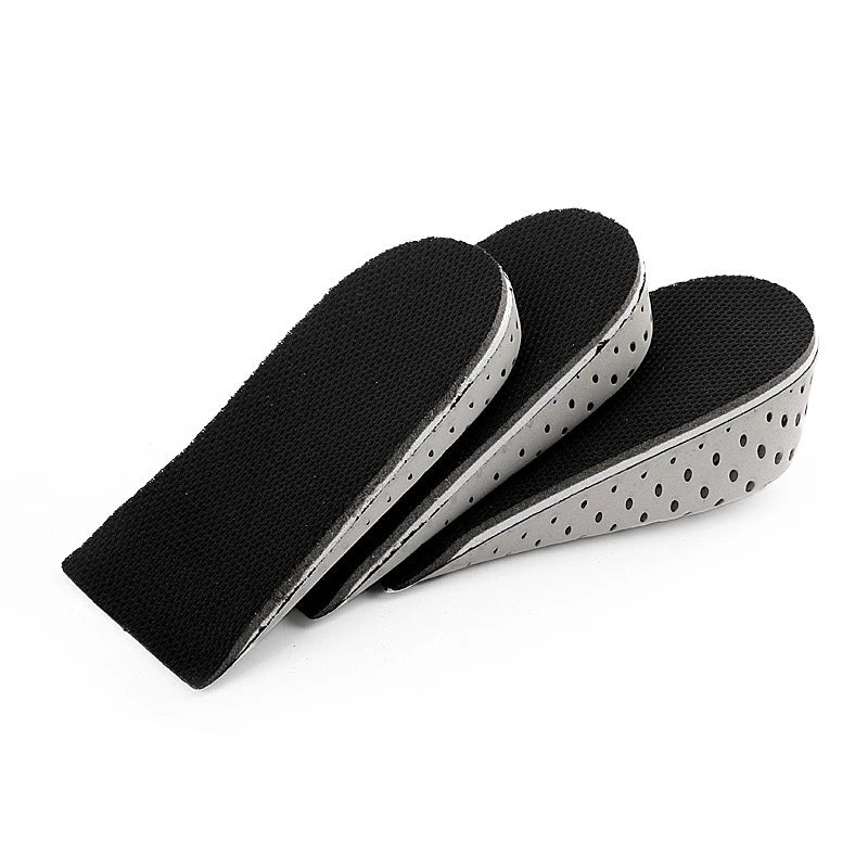 Height Increase Half Shoe Insoles Heel Insert Sports Shoes Pad Cushion Arch Support Unisex 2-4 CM Invisible Heighten Sole Insole