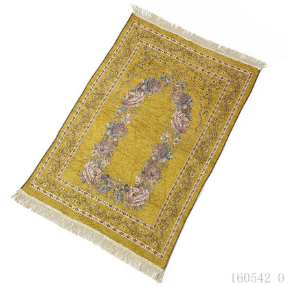 Muslim Worship Mat Prayer Rugs Chenille Cotton Islamic Blanket Home Decoration Church Utensils Portable Carpet