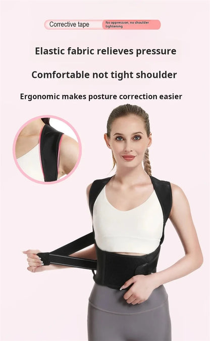 Shoulder Back Posture Corrector Support Belt with Adjustable Lumbar and Stretcher Training