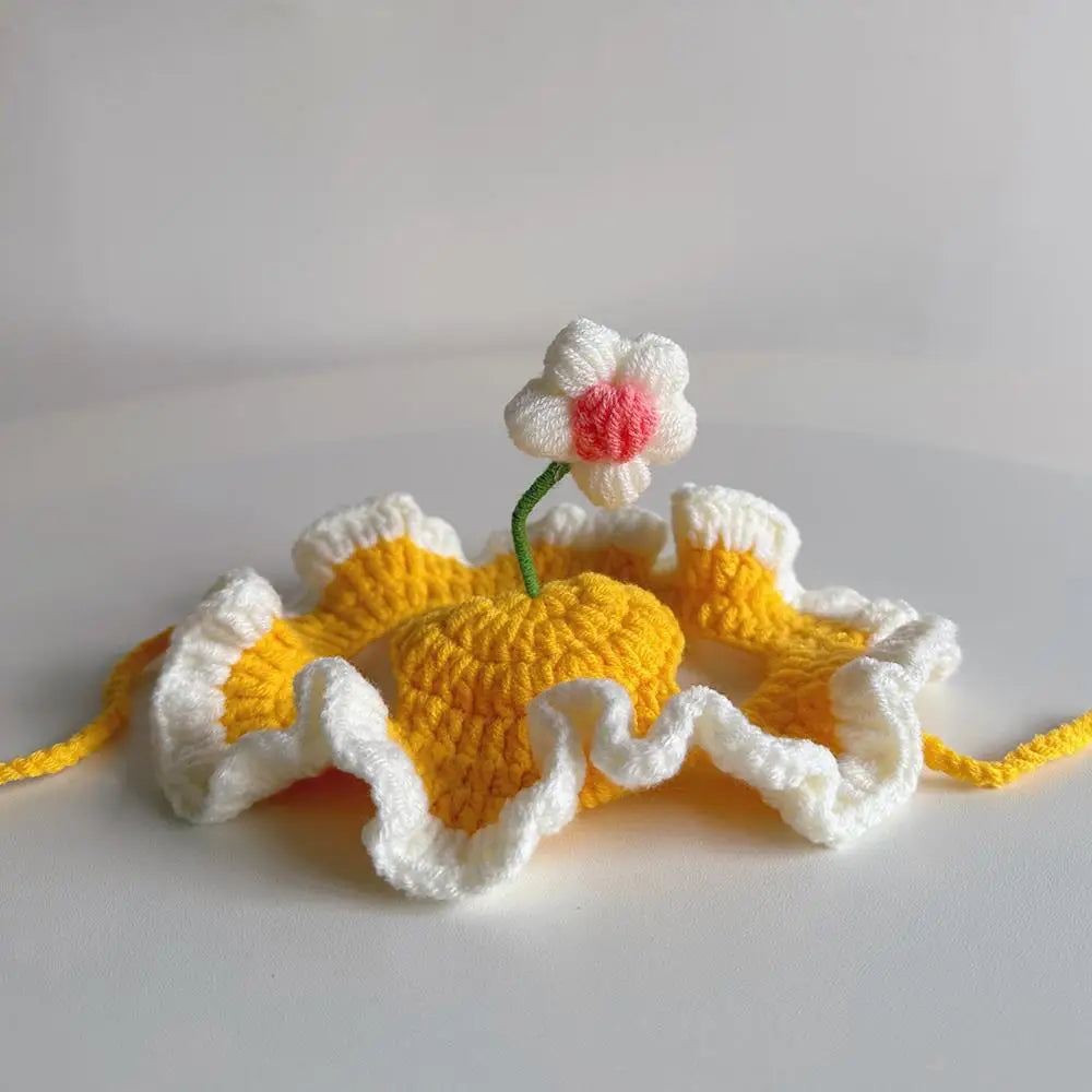 Handmade Pet Hat Pet Party Cosplay Headwear Puppy Kitten Knitted Hat Pet Headgear Decoration Pet Product Funny Pet Accessories