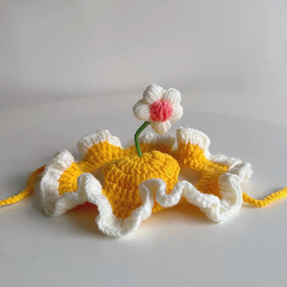 Handmade Pet Hat Pet Party Cosplay Headwear Puppy Kitten Knitted Hat Pet Headgear Decoration Pet Product Funny Pet Accessories