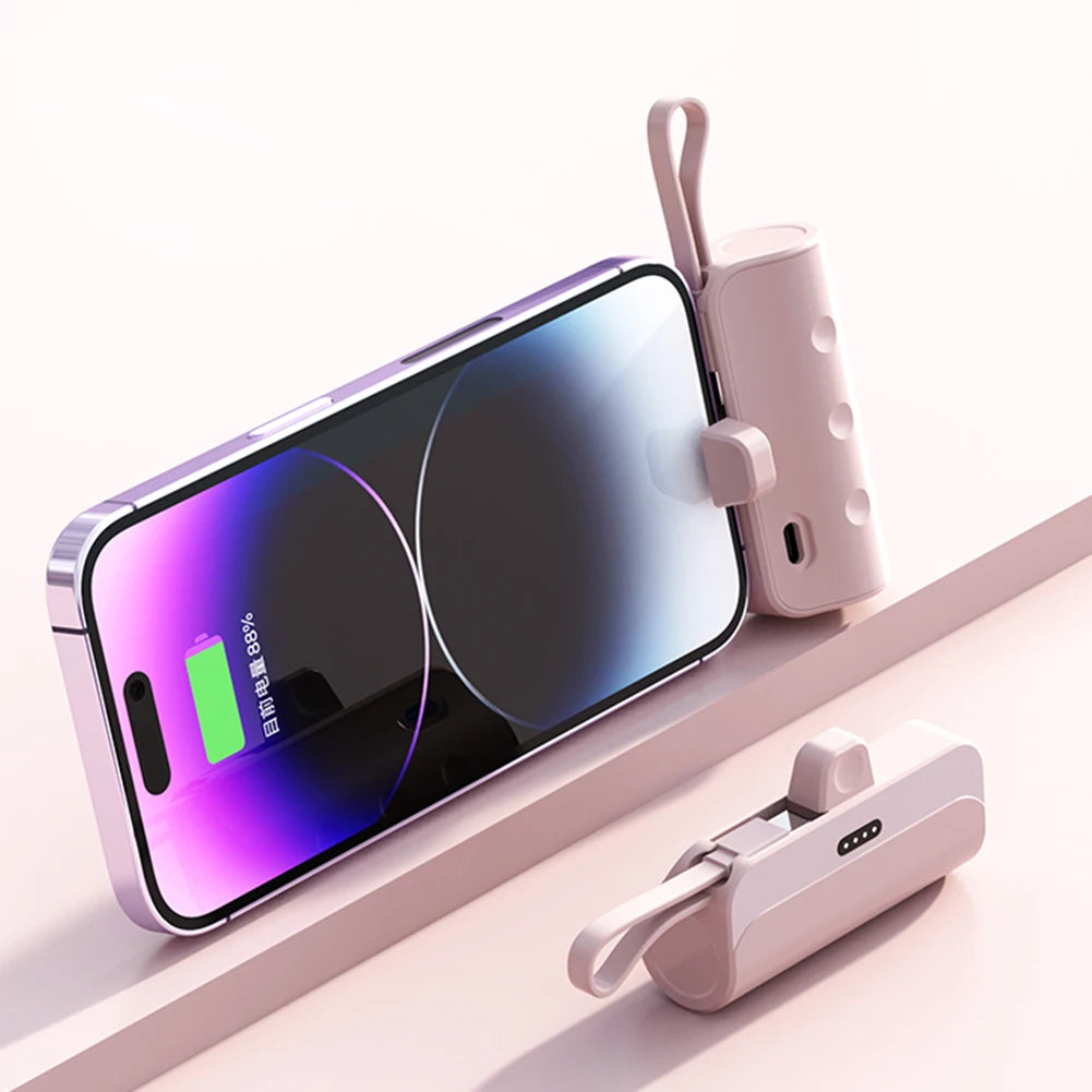 Mini Power Bank 5000mAh Portable Mobile Phone Charger External Battery Power Bank Plug Play For iPhone Samsung Xiaomi Power Bank