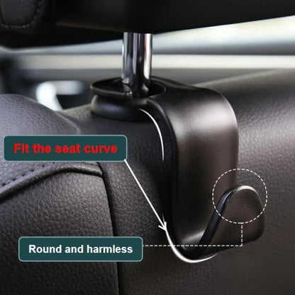 2/4Pcs Plastic Hooks Car Seat Headrest Hooks Car Rear Seat Organiser Hanger Handbag Clothes Holder Car Interior Accessories