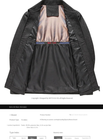 High Quality New Brand Casual Fashion Lapel Autumn Winter Mens Coat 2025 Men Clothing Fashion Jacket Solid Classic Windbreaker