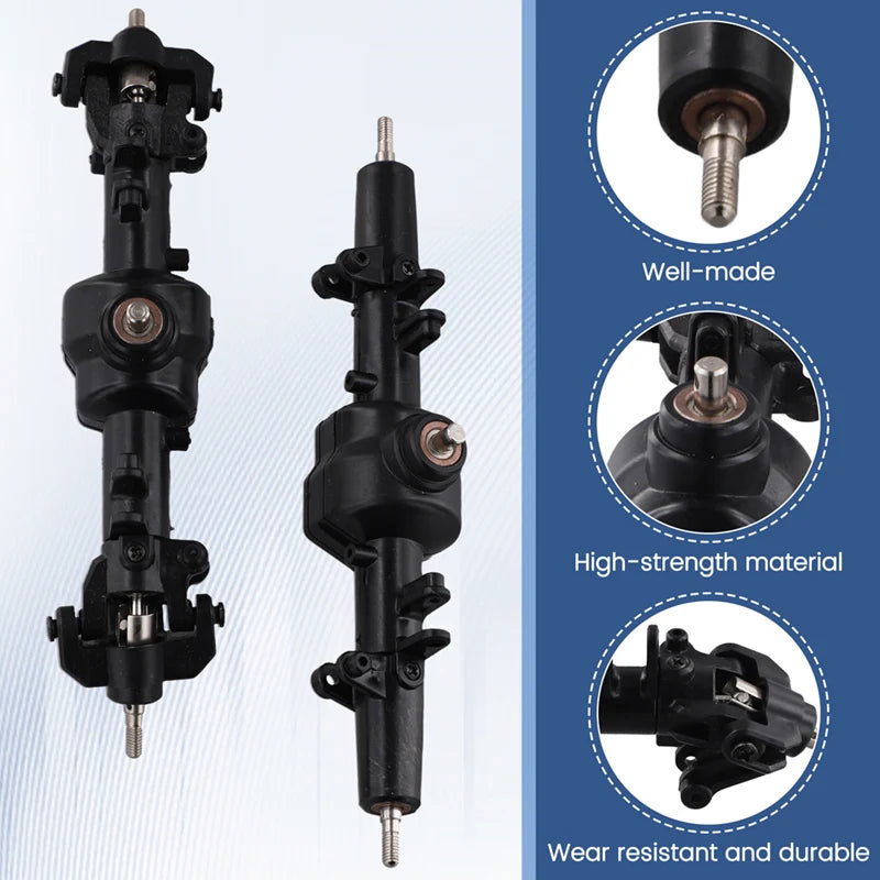 Car Metal Front & Rear Axle Bridge Replacement Parts For 1/12 MN86 4WD RC Car Spare Parts