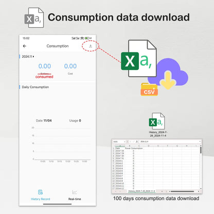 eWeLink Smart Switch with Power energy Monitoring Timer Switch App Monitoring Current  Voltage Consumption