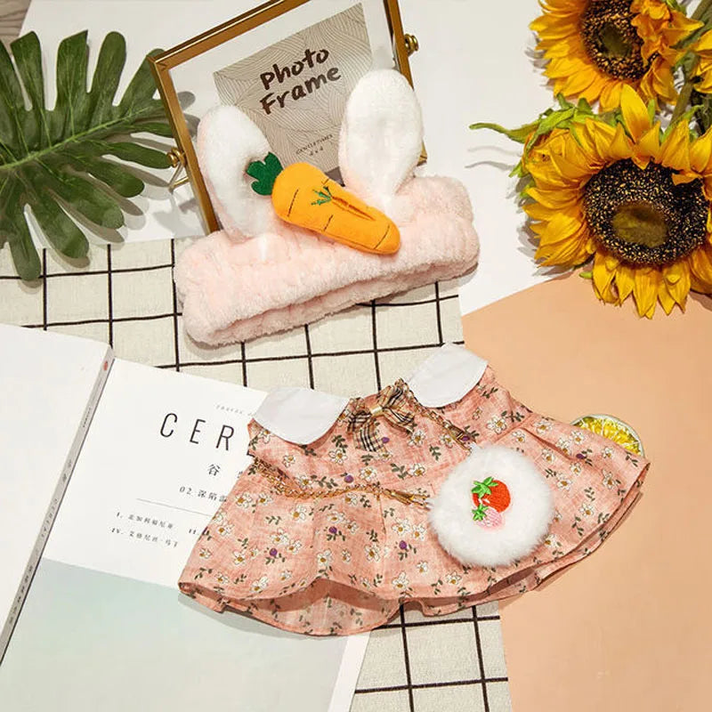 1set Clothes Suit Exquisite Soft Knitted Sweater DIY Accessories For 30cm Kawaii Yellow Duck Lalafanfan Plush Toys Stuffed Dolls