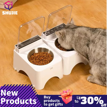 Smart Cat Bowl Pet Feeder Bowl Cat Dog Food Feeder Infrared Sensor Auto Open Cover Smart Feeder Anti-mouse Cat Food Dispenser